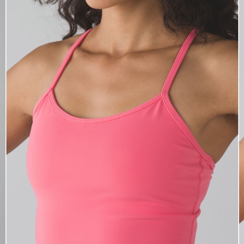 Lululemon Power Y tank - Pink, Size 4
